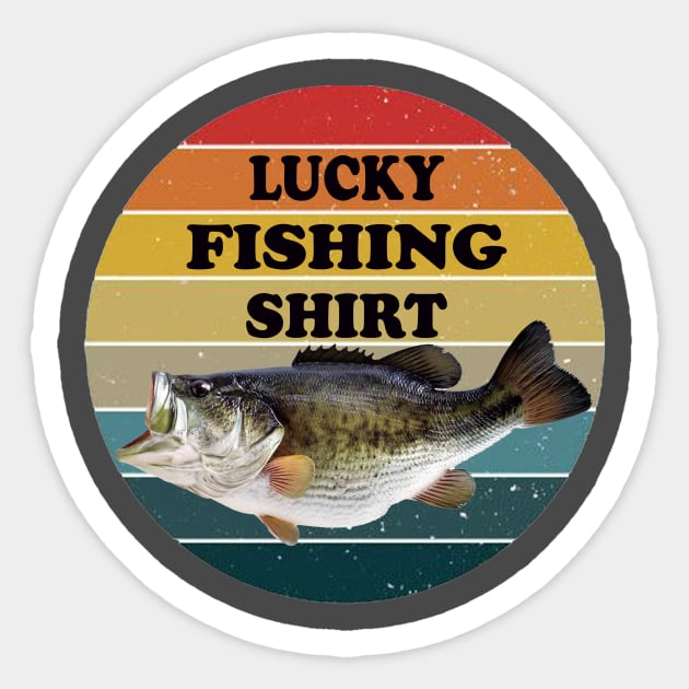 FUNNY FISHERMAN T SHIRT Sticker by Cult Classics